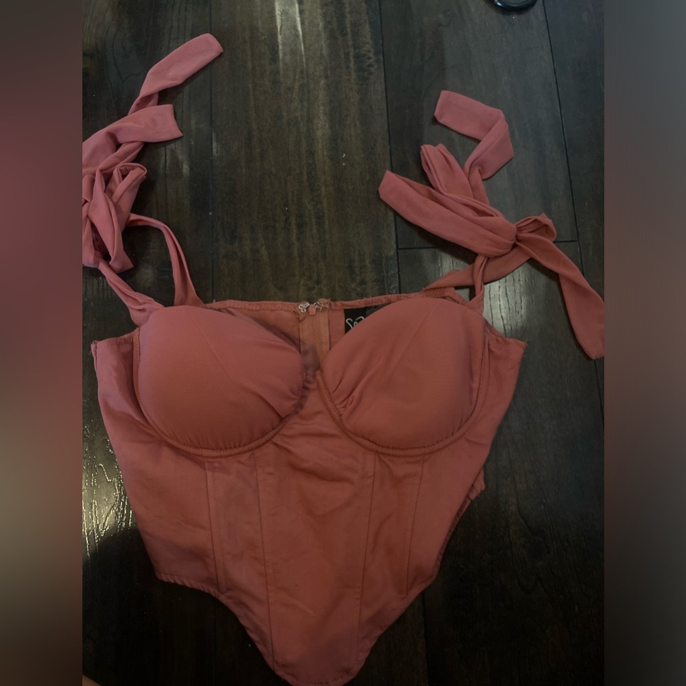 Windsor padded corset pink top!